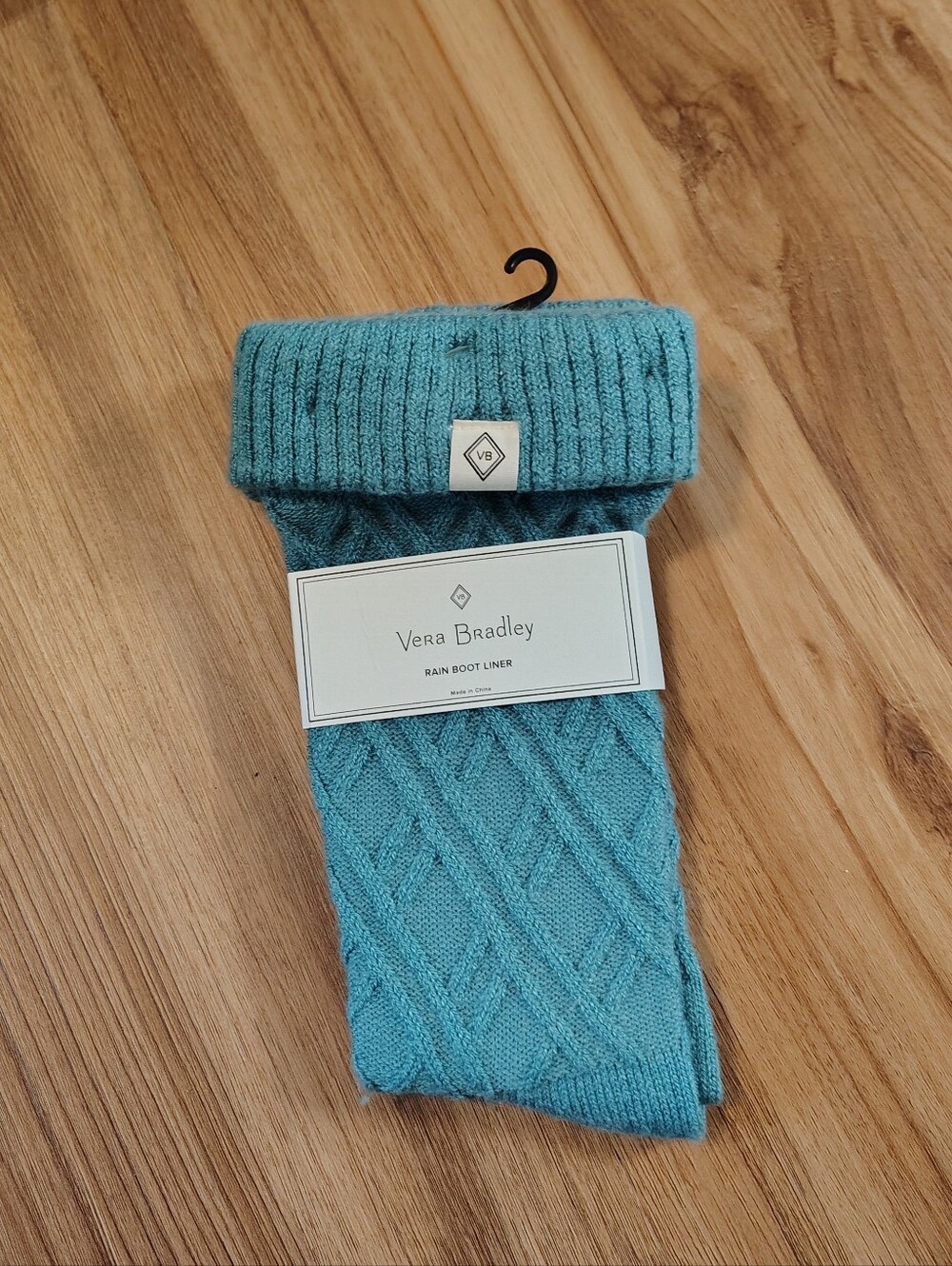 Vera Bradley Quilted Texture Boot Liner Socks- Seafoam Green- Size 4-10.5 NEW
